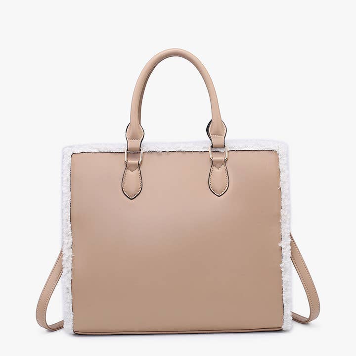 Jen & Co. - Wholesale Tote Bag - Women's - M2181 Bevin Sherpa Trim Tote
