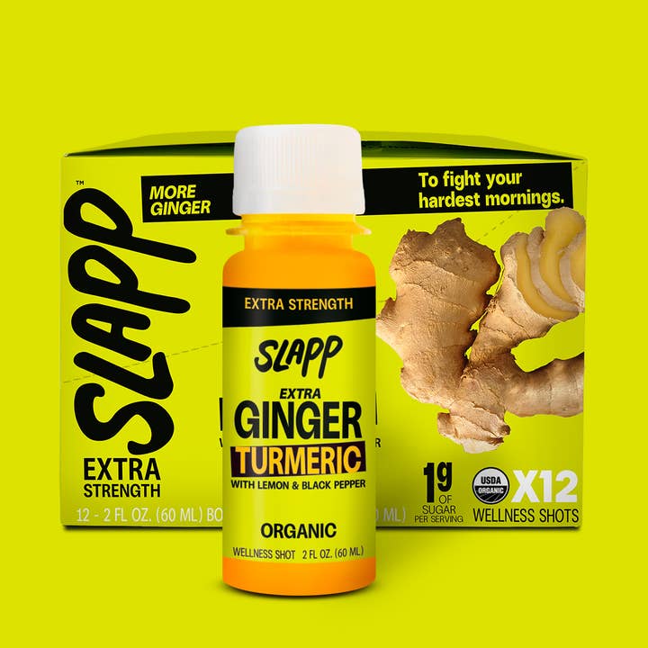 SLAPP - Wholesale Wellness Juice/Tonic - GINGER & TURMERIC EXTRA STRENGTH organic shot