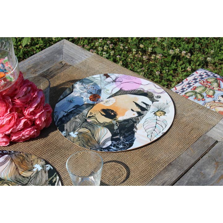 Coolors by Web Com S.a.s. - Wholesale Placemat - Placemat - Cork Round Art Design 34 cm3