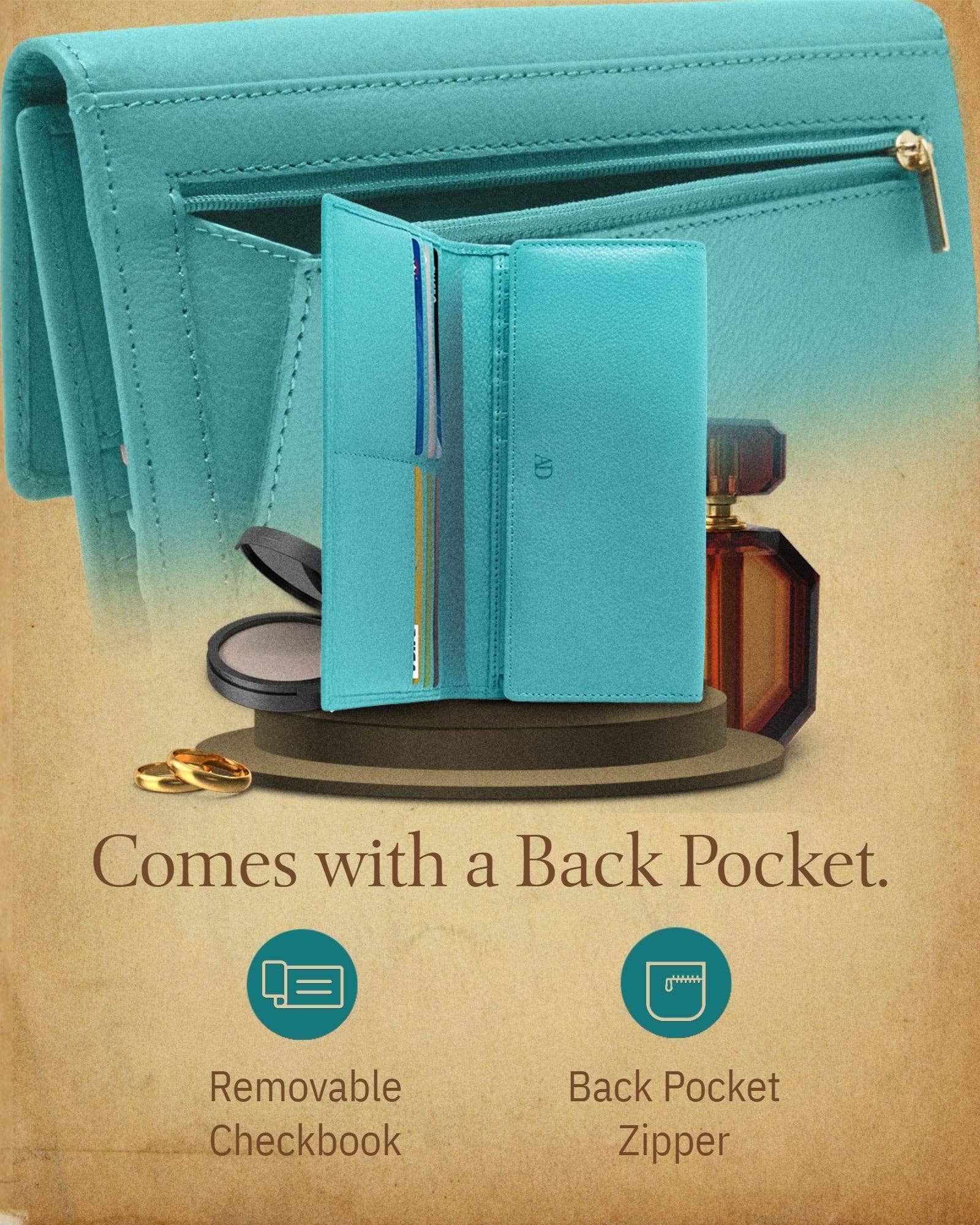 Access Denied Accessories - Wholesale Wallet - Women's - Trifold Clutch RFID Wallets For Women With Checkbook Holder27