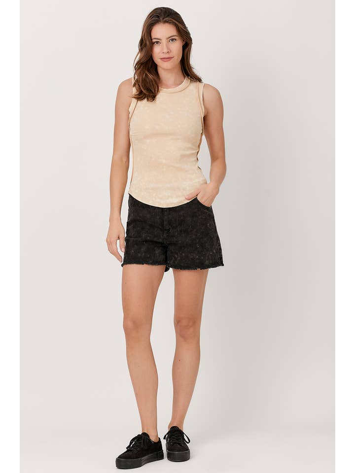 Mystree - Wholesale Tank Top - Women's - 60556 Exposed Seaming Ribbed Tank54