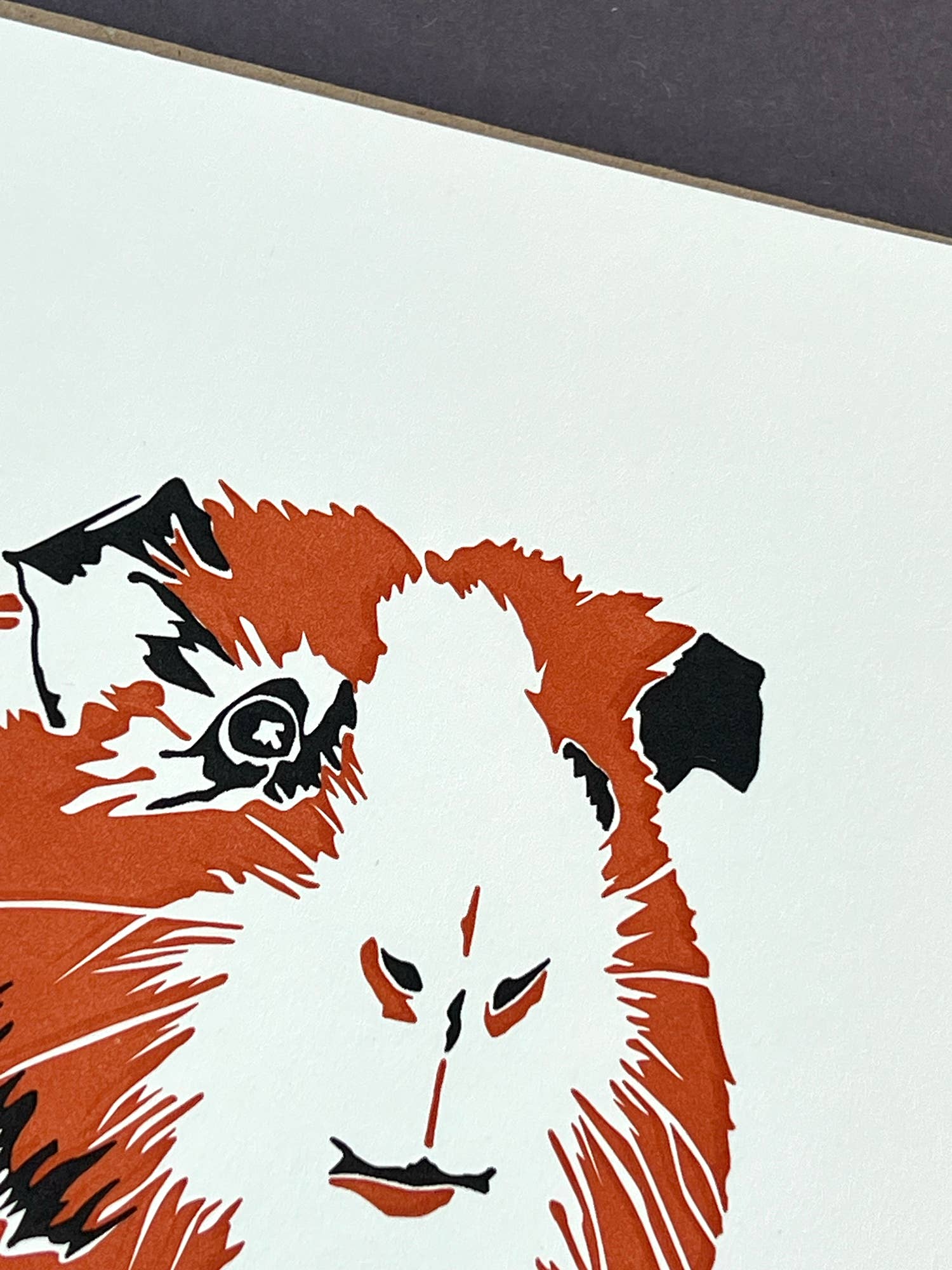 Penguin Ink – wholesale Everyday greeting card – Guinea Pig Letterpress Card1