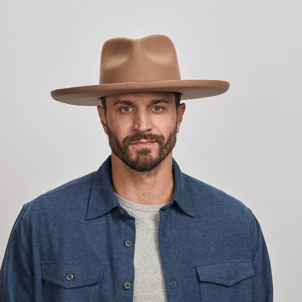 American Hat Makers - Vendita all'ingrosso Fedora - Unisex - Cappello Fedora in feltro di lana con bordo stretto - modello Hudson28