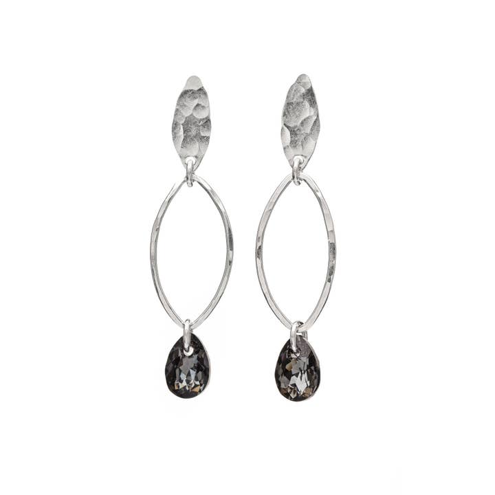 Kenda Kist Jewelry - Wholesale Dangle Earrings - Sequin Leaves Crystal Drop Earrings1