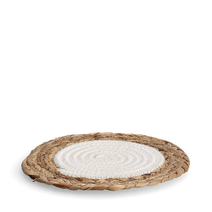 nature white Pot coaster "Boho Kitchen", cotton for wholesale on Faire