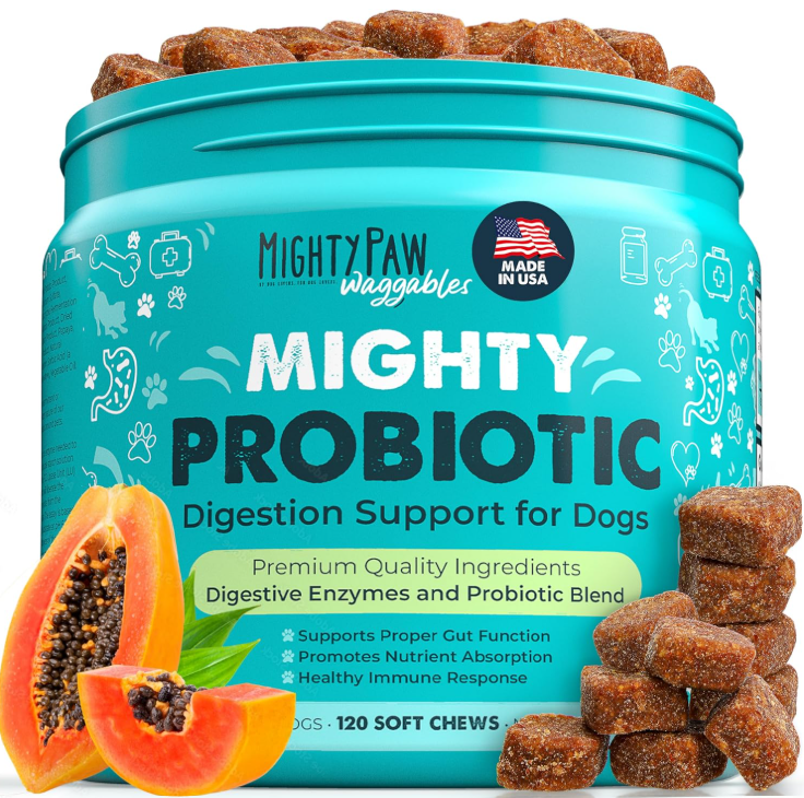 Mighty Paw – Großhandel Nahrungsergänzungsmittel für Haustiere – Hund – Mighty Probiotic: Verdauungsunterstützendes Nahrungsergänzungsmittel0