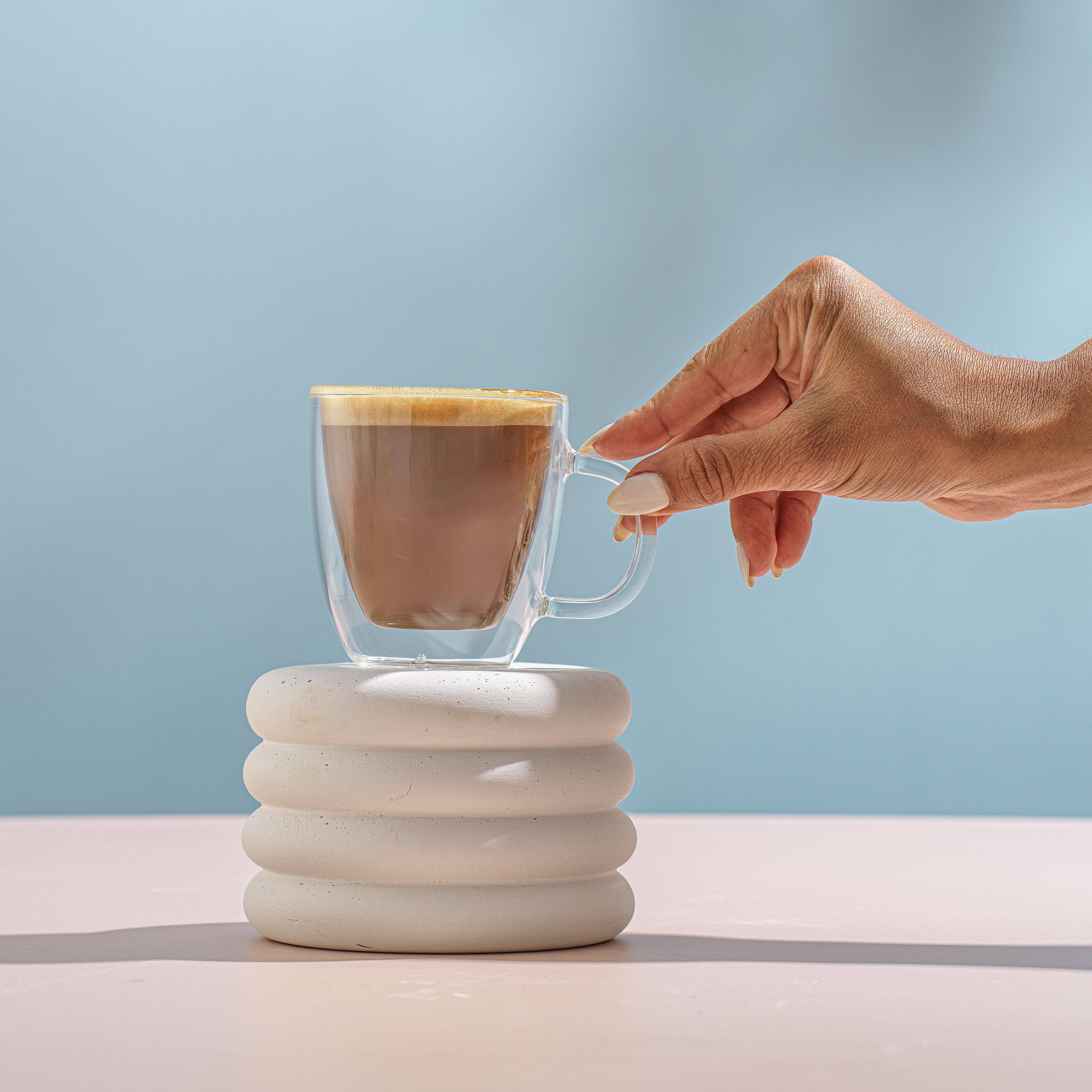 JoyJolt – Chávena de chá por atacado – Conjunto de 2 Copos de Espresso de Parede Dupla Savor, 160 ml6