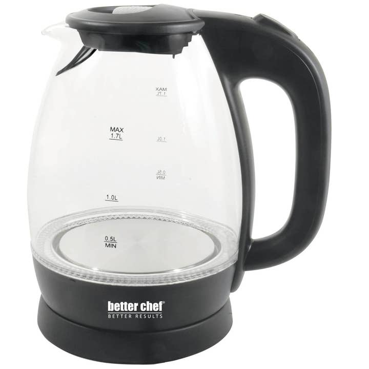 JupiterGear Home - Wholesale Kettle - Better Chef 7-Cup Borosilicate Glass Kettle with LED Light