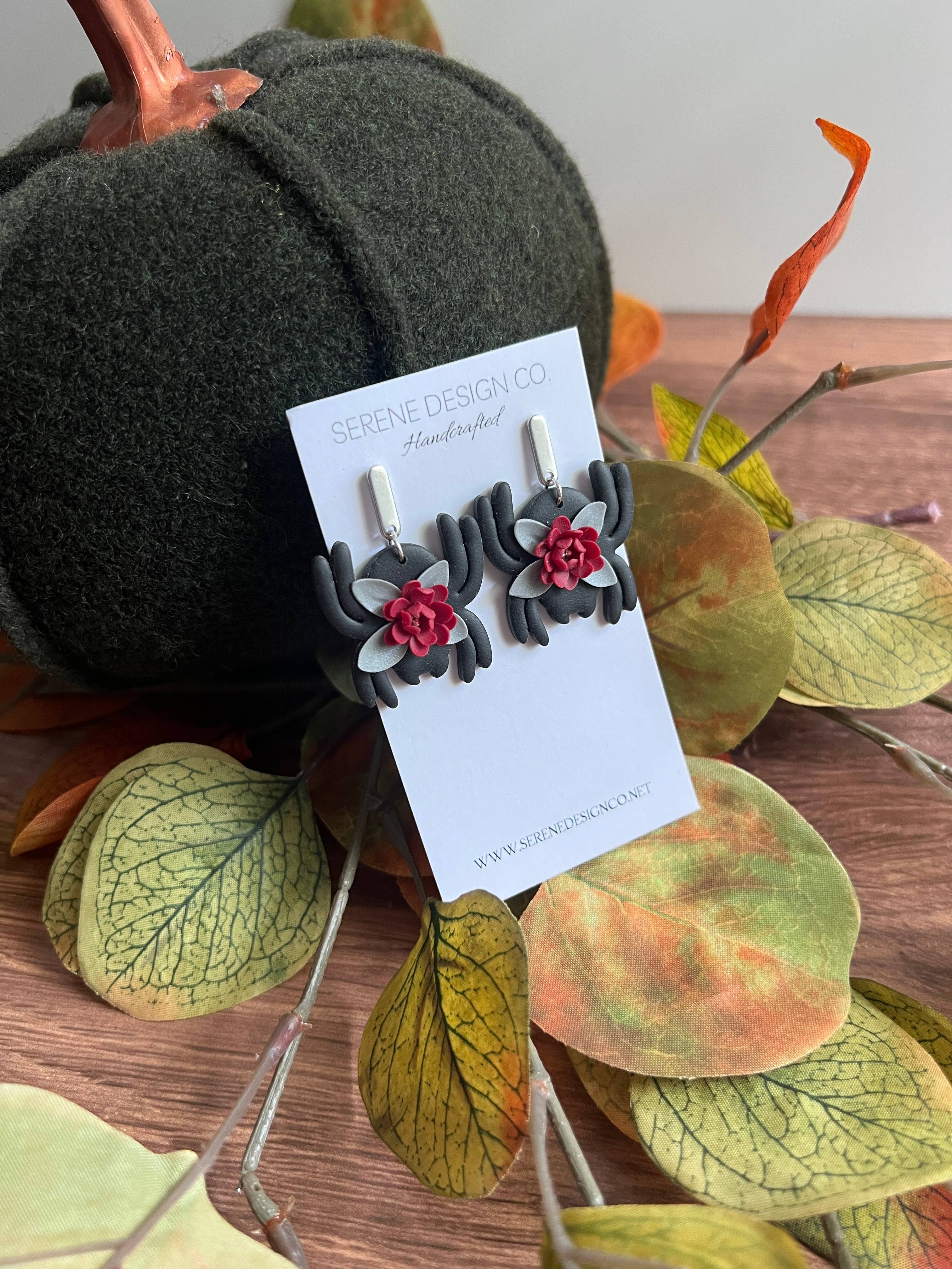 Serene Design Co. - Wholesale Dangle Earrings - Floral Spider Earrings2