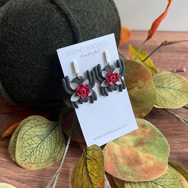 Serene Design Co. - Wholesale Dangle Earrings - Floral Spider Earrings2