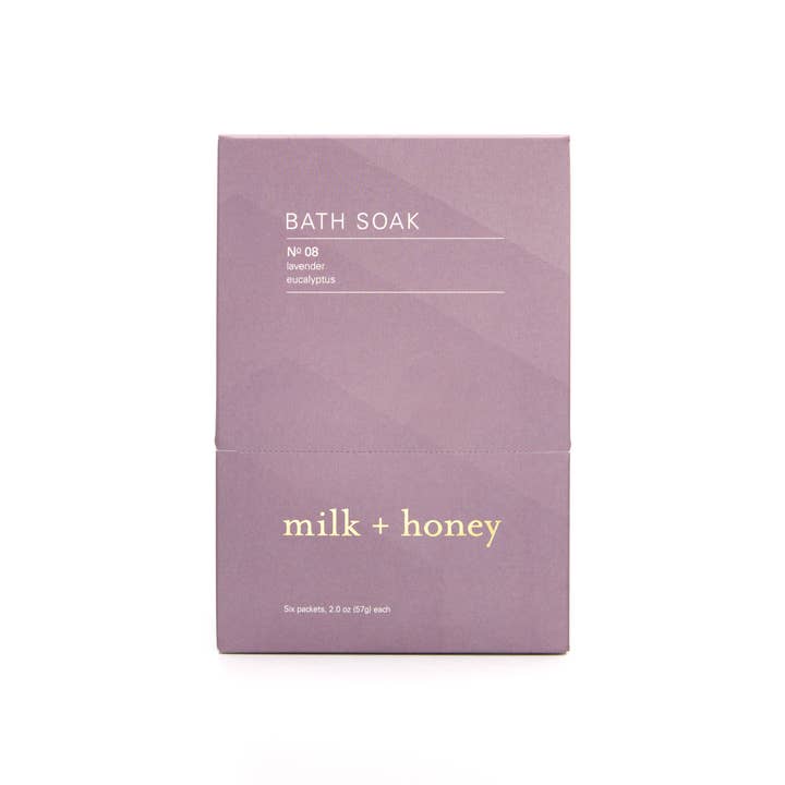Milk and Honey - Wholesale Bath Soak/Milk - Bath Soak, No.08 Lavender + Eucalyptus - Set of 6 Packets1