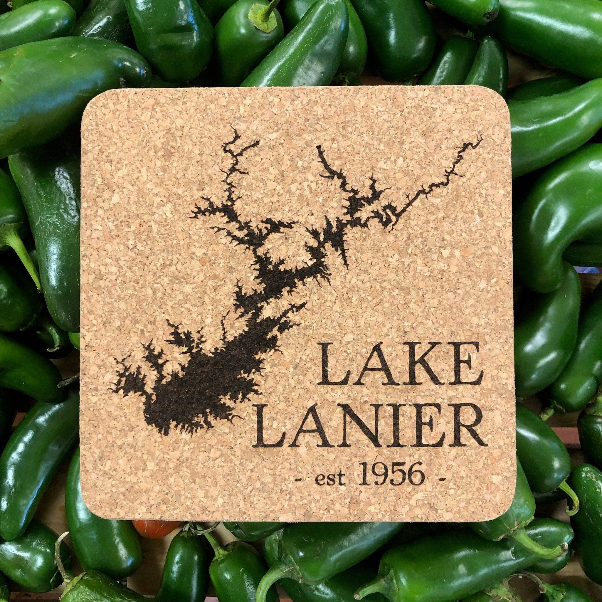 The Lillie Pad - Wholesale Trivet - Custom Lake Map Cork Trivet Hot Pad - Custom Lake Map2