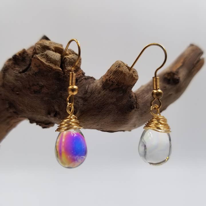 Handgewonden maansteen waterdruppel oorbellen voor wholesale door CHAKRA JEWELRY