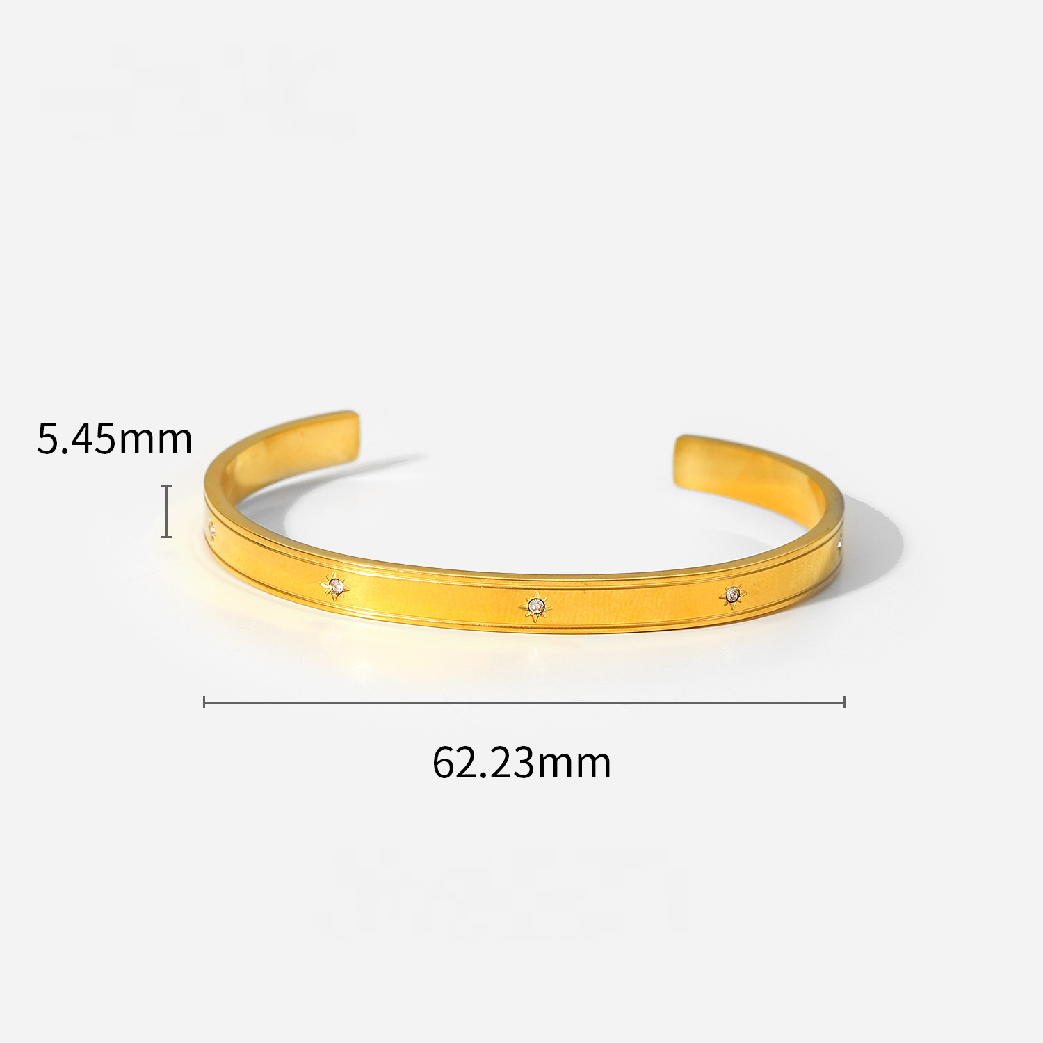 Mio Queena – Großhandel Manschettenarmband – Mehrere Stilvarianten 18K vergoldete Edelstahl-Armreifen - FGS17