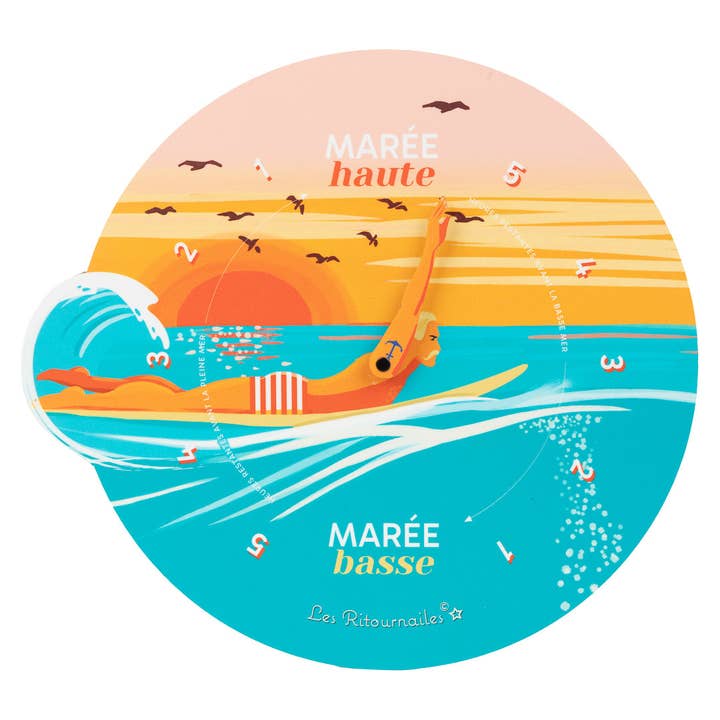 Tide clock Dan Summer for wholesale by Les Ritournailes