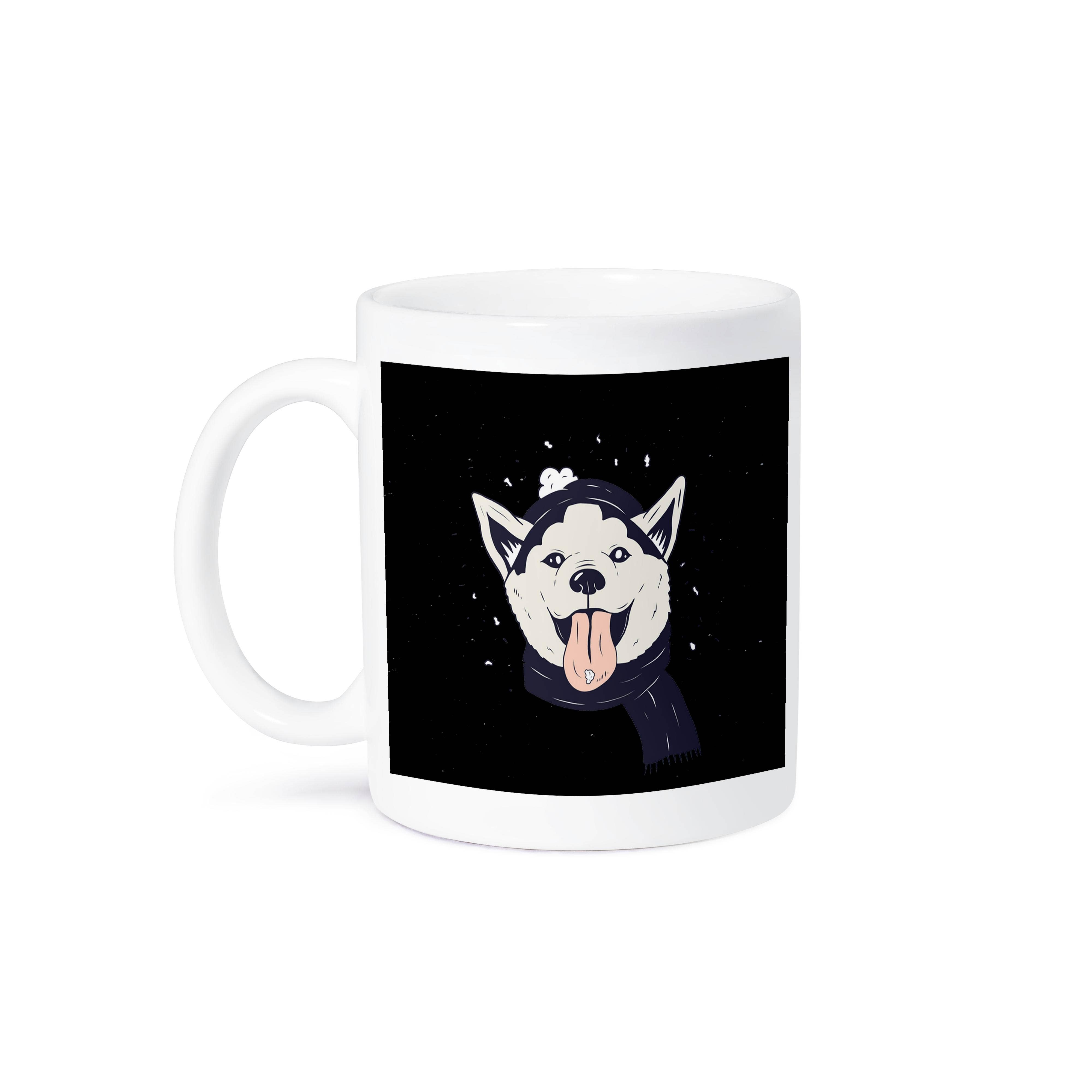 3dRose – wholesale Coffee mug – 3dRose, Sibirian Husky Dog with Snow Snowflakes for Christmas, Mug8