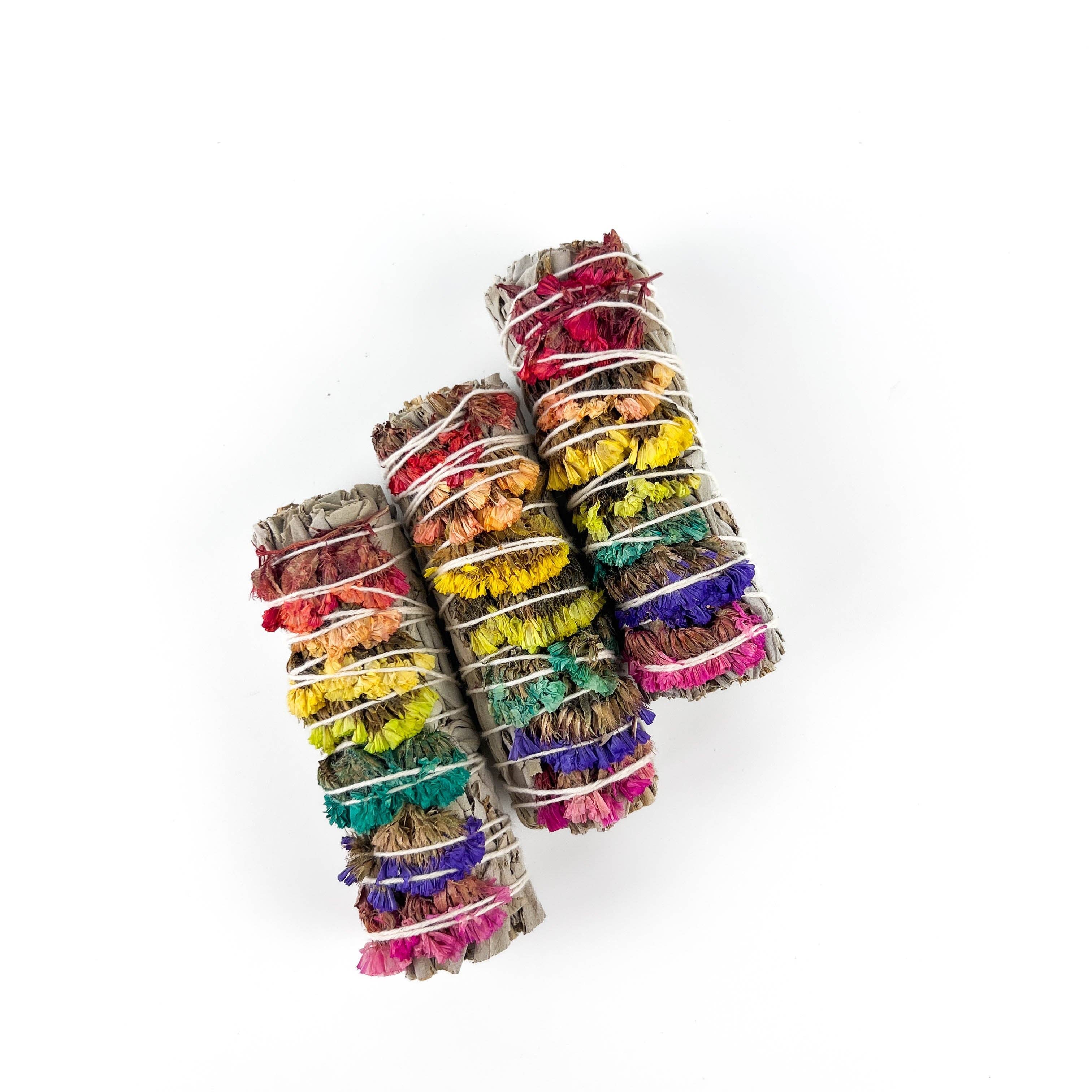 GREENROOTS USA LLC - Wholesale Sage Bundle - 7 Chakra Sinuata Flower White Sage 4" Organic Grown In Cali9