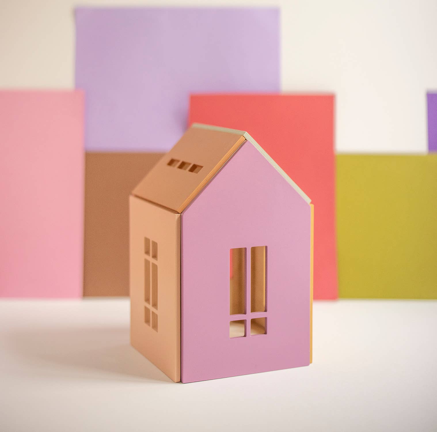 Babai – Großhandel Puppenzubehörset – Kinder – Babai Puppenhaus auf Magneten, Größe L, Lollipop-Farben5