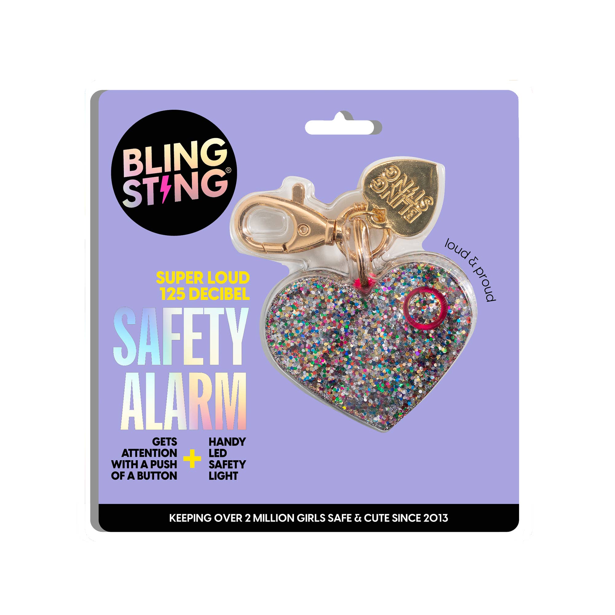 BLINGSTING - Wholesale Safety Alarm/Gear - Safety Alarm | Confetti Glitter Heart2