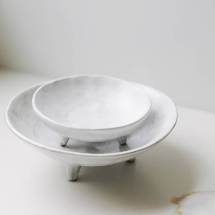 Fodory - Wholesale Decorative Plate/Dish/Bowl - Footed Ceramic Display Bowl