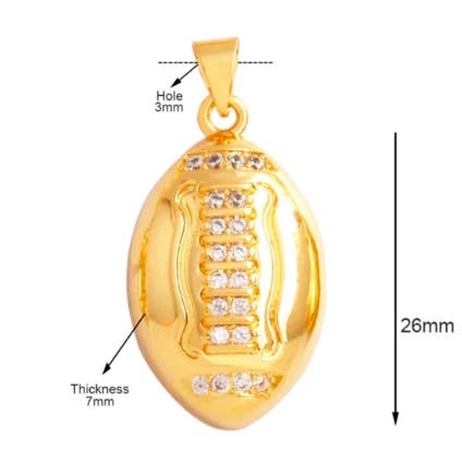 Colgante de Fútbol de Oro ~ Deep South Originals para venta al por mayor de Deep South Originals Inc.