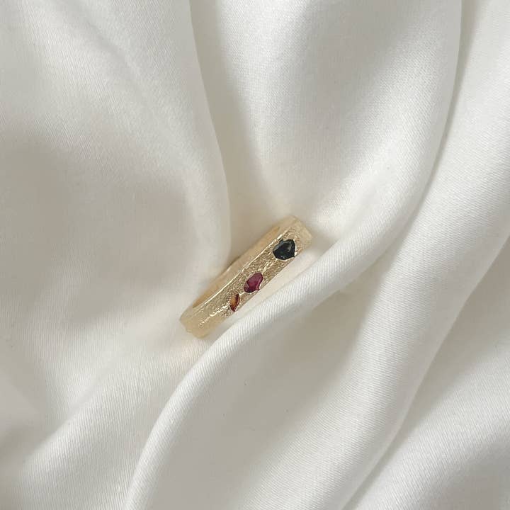 Amory C Jewelry - Wholesale Multi-Stone Ring - #7 Sapphire & Ruby 3 Stone7