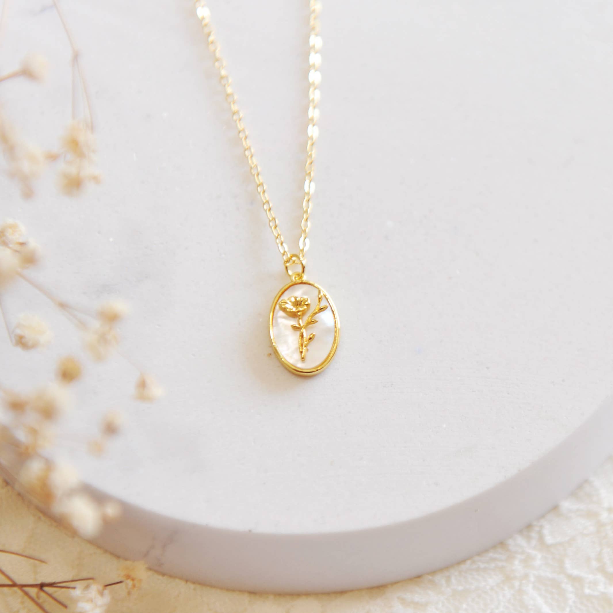 Oh So Lovely - Wholesale Pendant/Charm Necklace - Flora Birth Flower Necklace3
