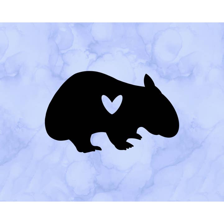 Wombat Heart Decal (2") for wholesale by Sticking with You