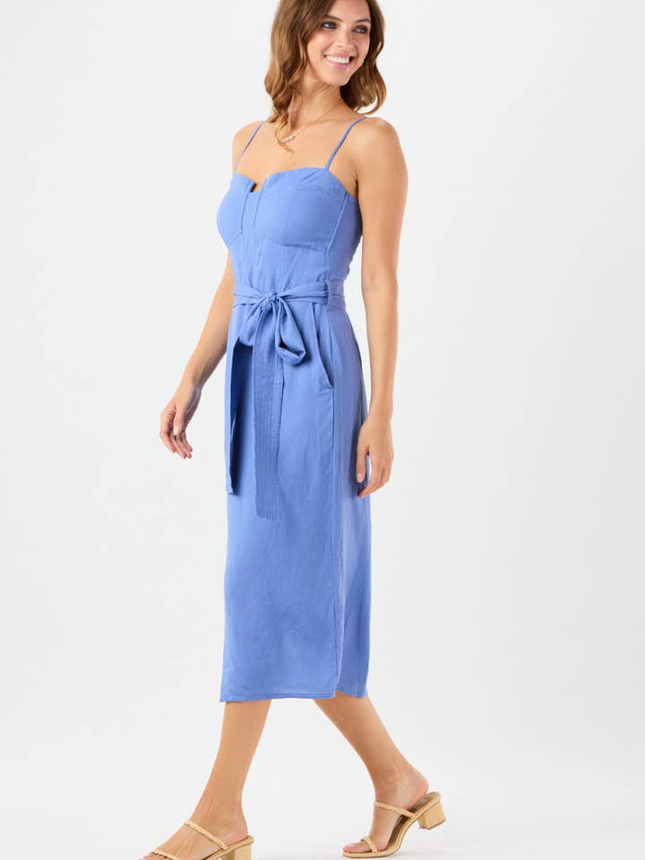 Azure Downtown Midi Dress for wholesale on Faire