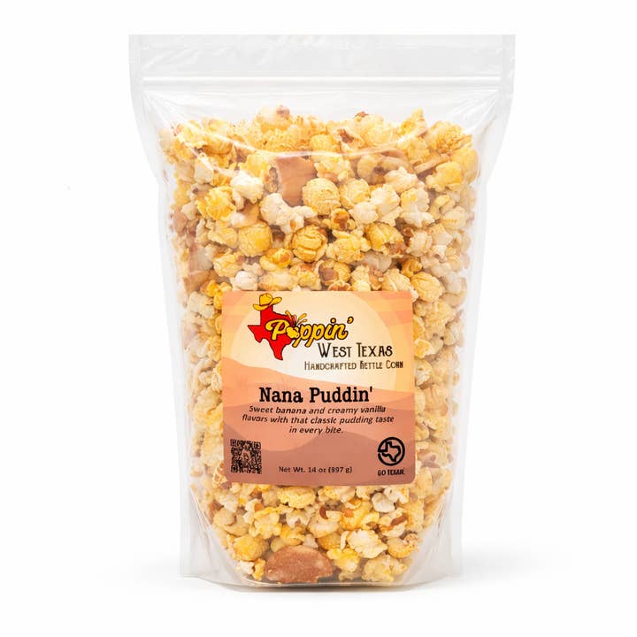 Nana Puddin' Popcorn - 9 cups for wholesale by Poppin' West Texas
