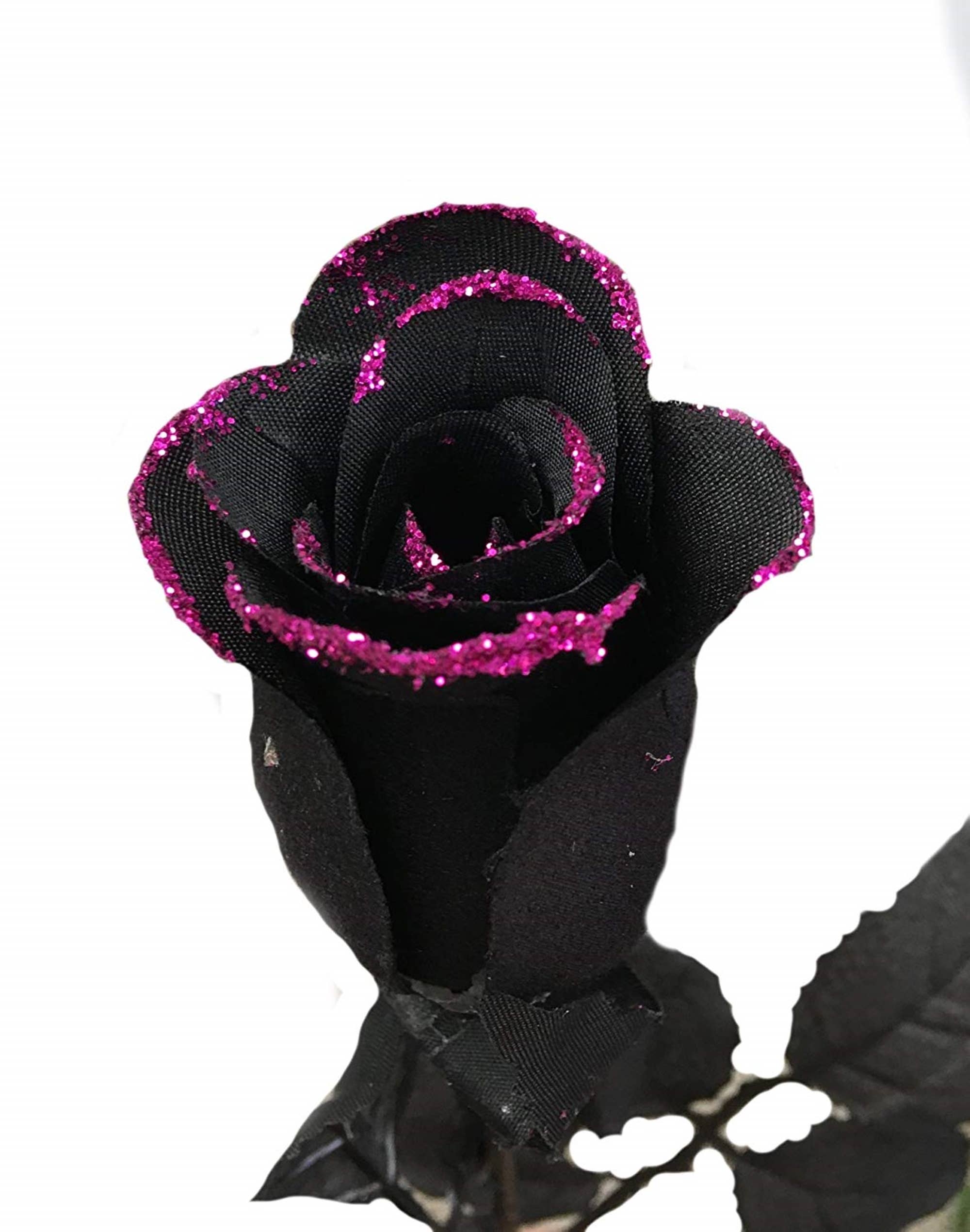 Angel Isabella - Wholesale Artificial Flowers - 24"Halloween Artificial Glittered Rose gothic decor wedding2