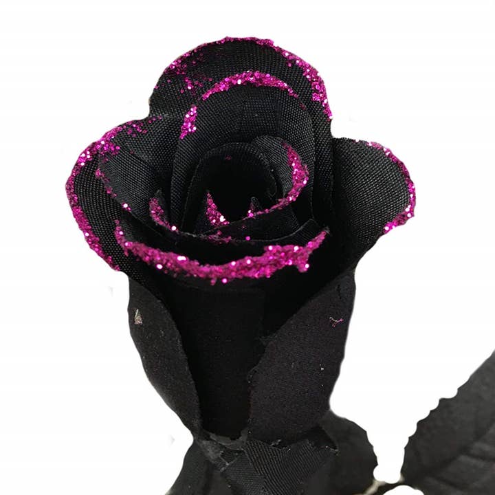 Angel Isabella - Wholesale Artificial Flowers - 24"Halloween Artificial Glittered Rose gothic decor wedding2