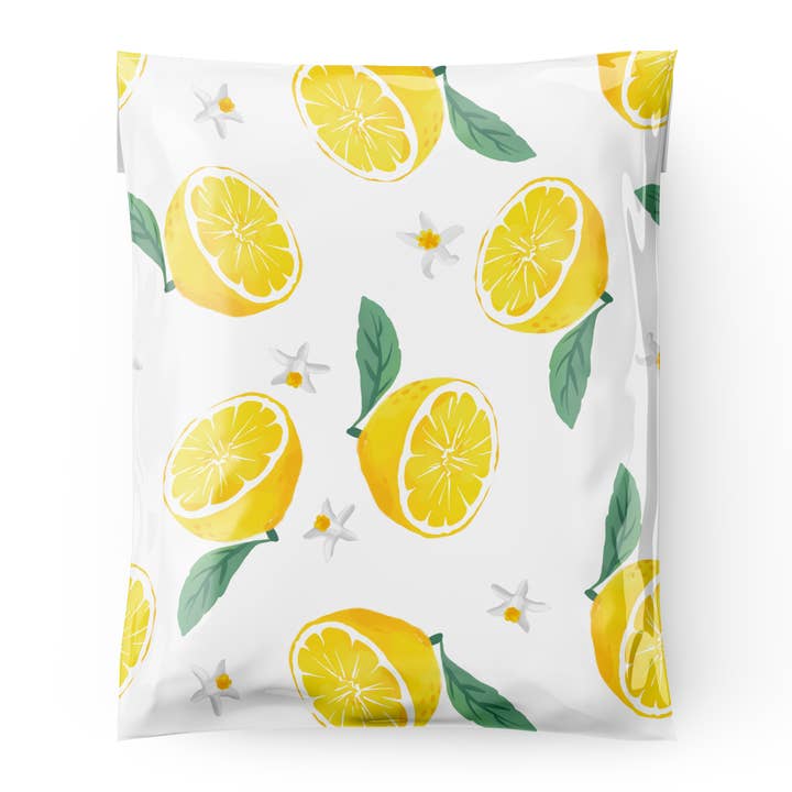 Lemons Premium Poly Mailer for wholesale by Champagne Shipping Supplies