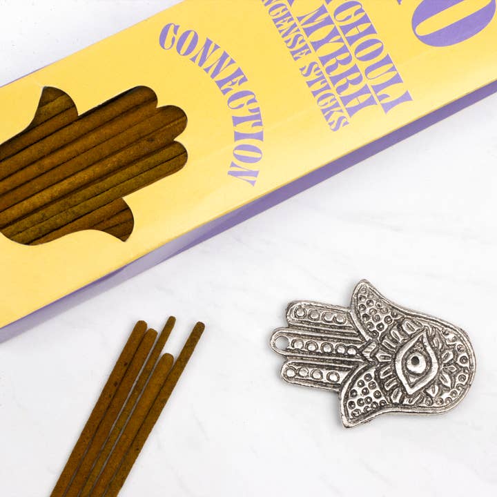 Myga - Wholesale Incense - Spirit Incense Stick Set – 4 Unique Scents with Hamsa Holder1