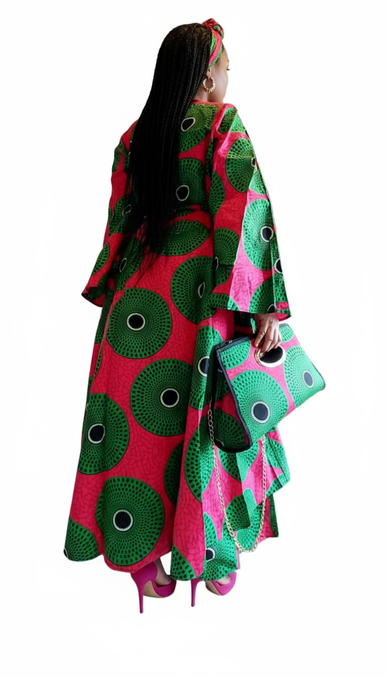 India Batik - Wholesale Dress - Women's - 3pcs Set Maxi Skirt Pocketbook wrap Dress G3