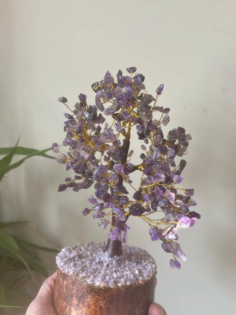 jiomind - Vendita all'ingrosso Decorazioni da tavolo - Albero di Cristalli di Ametista con 500 Pietre su Filo Dorato8