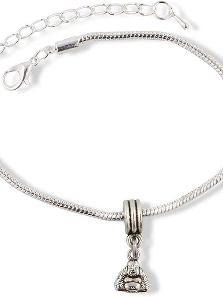 Emerald Park sieraden Boeddha (kleine buste) Snake Chain Charm Armband voor wholesale door Dave The Bunny