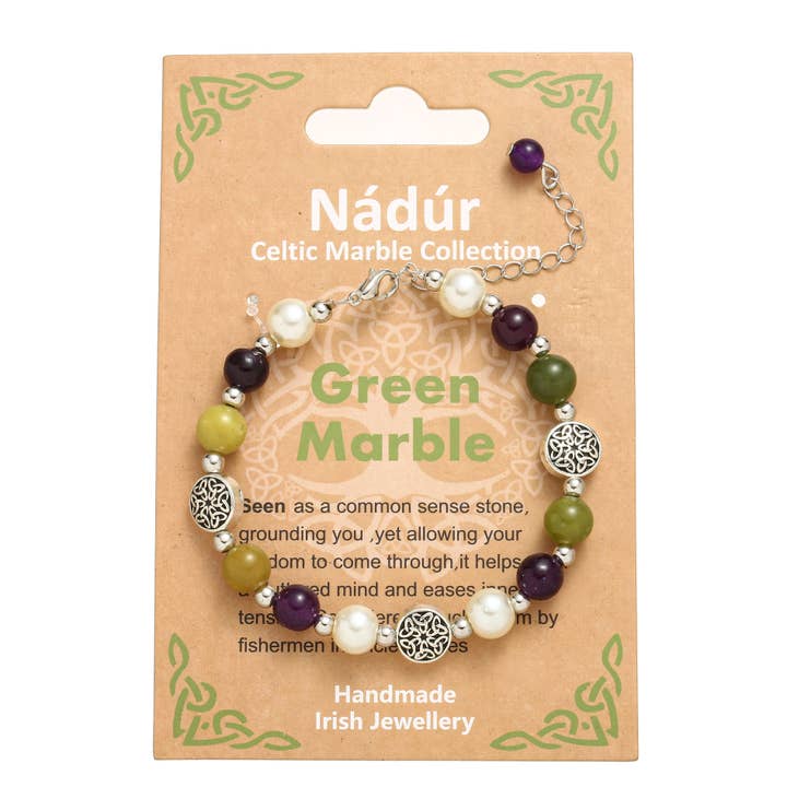 IRB-052C Armband Metallpärlor Trinity Marmor för wholesale av Celtic Ore Crafts