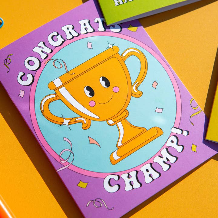 Party Mountain Paper co. - Wholesale Congratulations Card - Congrats Champ! | Last Chance