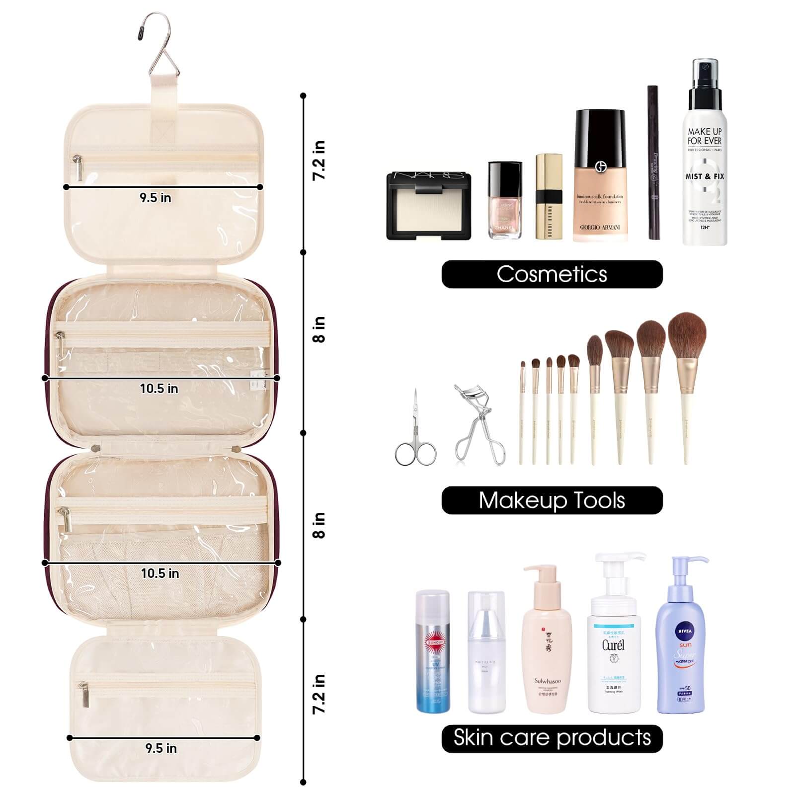 wandf – Großhandel Schmink-/Kosmetiktasche – Hängender Kulturbeutel für Frauen Reise-Make-up-Tasche51