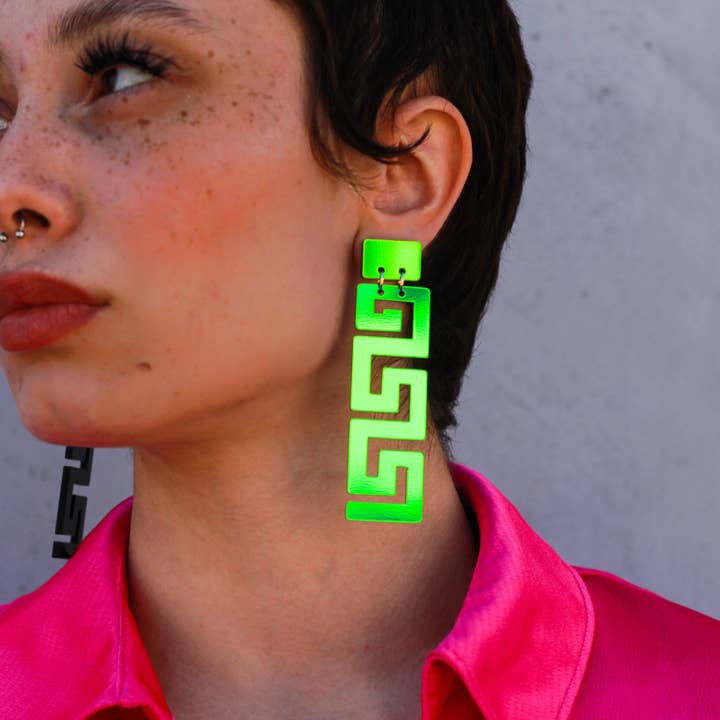 Laberinto Dangles | Leichte Statement-Ohrringe | Acryl für den Großhandel von LUNA & SAYA