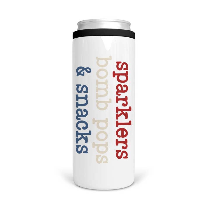 4 juli Favoriter Isolerade12 oz Skinny Can Cooler för wholesale av Amber Marie Design