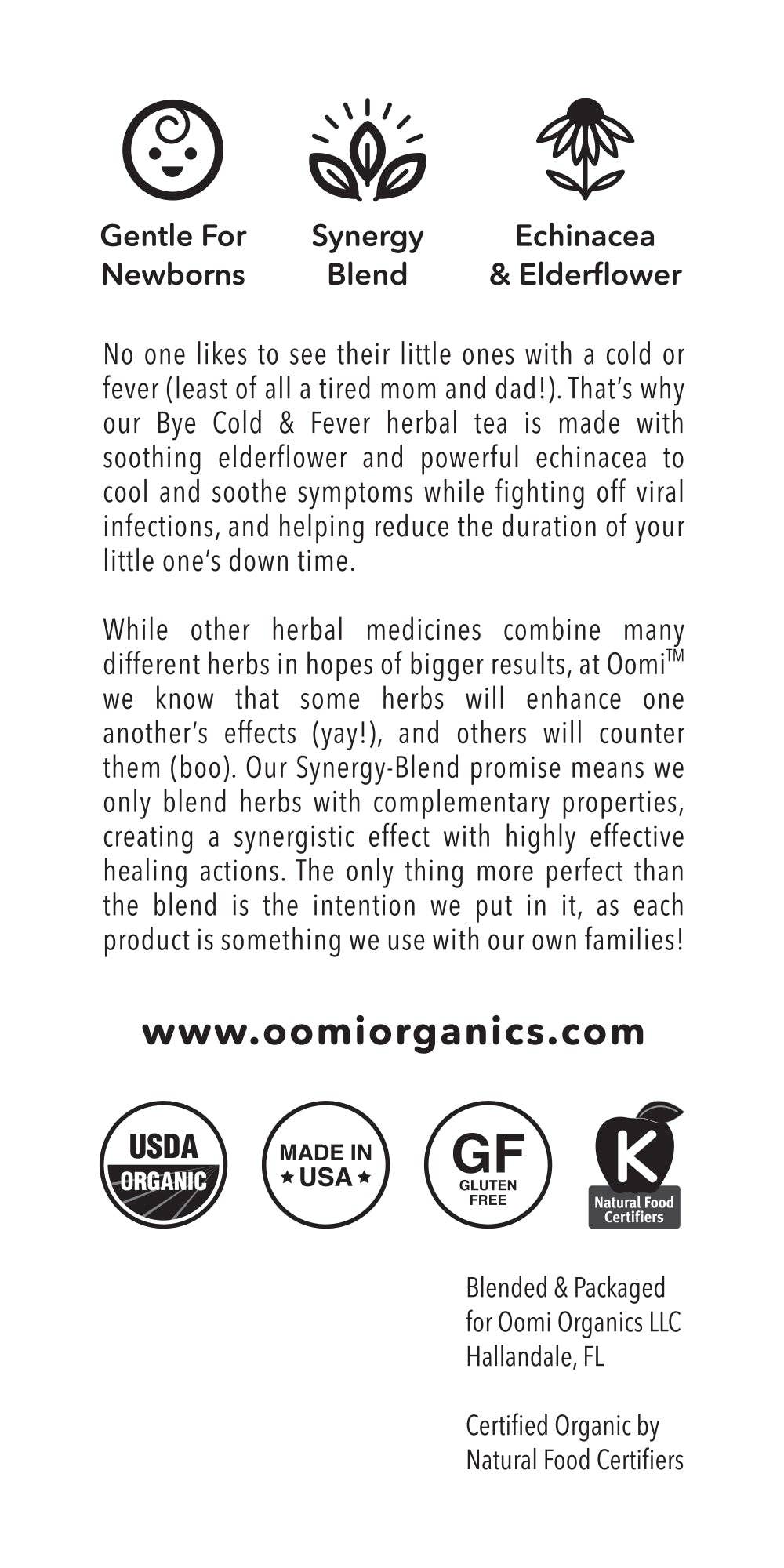 Oomi Organics - Wholesale Health/Detox Tea - Kids Bye Cold & Fever Herbal Tea7