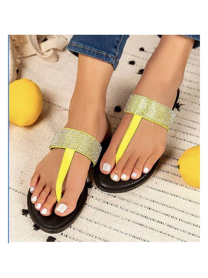 Kickz Wholesale - Wholesale Slides - Women's - Archer- Yellow bling slides