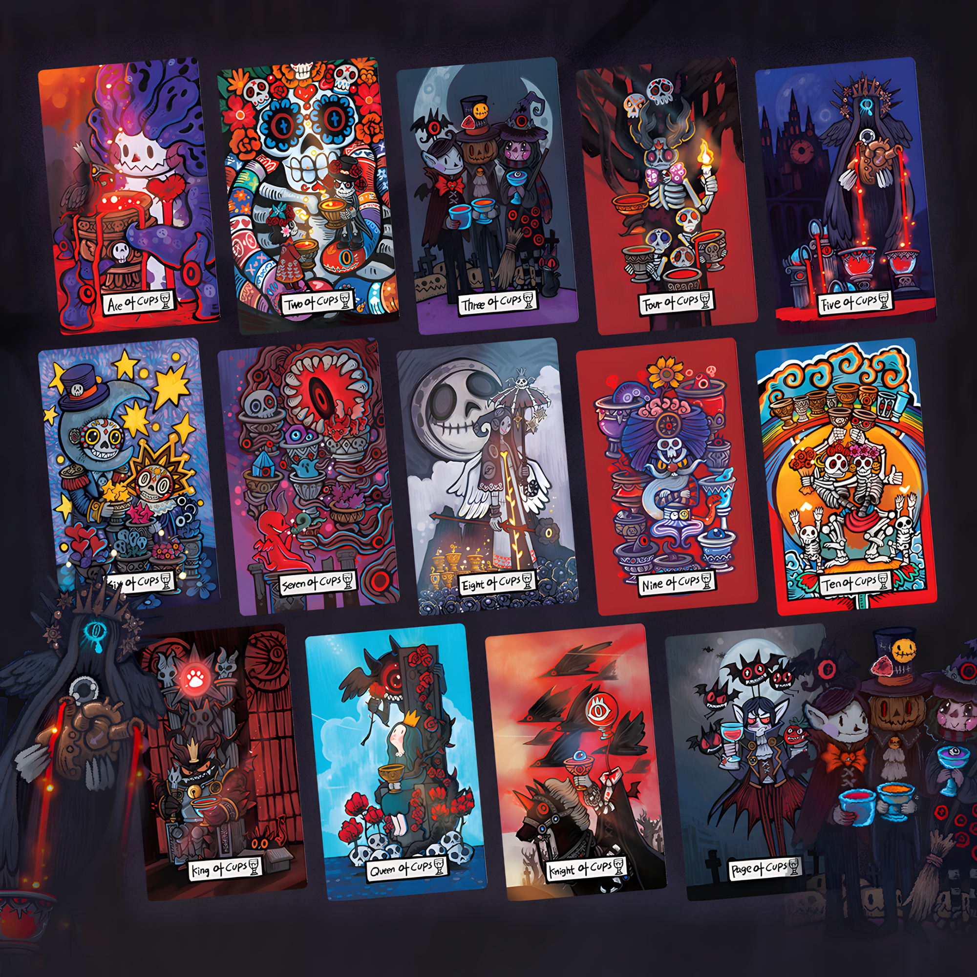 Vermilion Collection – wholesale Tarot cards – Whimsical Realm of Oddities Tarot14