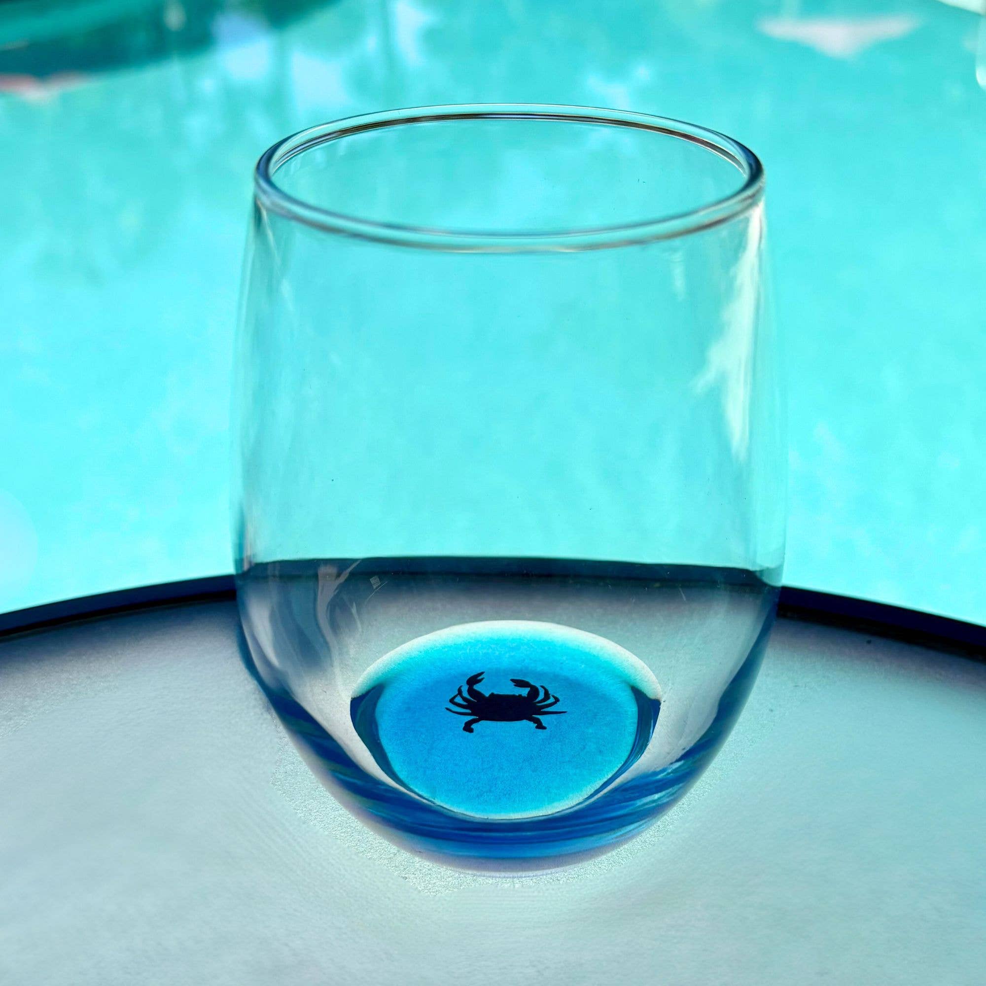 Beach, Cats & Wine - Wholesale Wine Glass - 15 oz Ocean Inspired Stemless Wine Glass with Sea Creature8