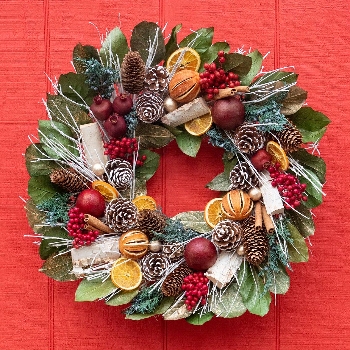 Andaluca - Wholesale Wreath - Pomegranate Citrus Wreath7