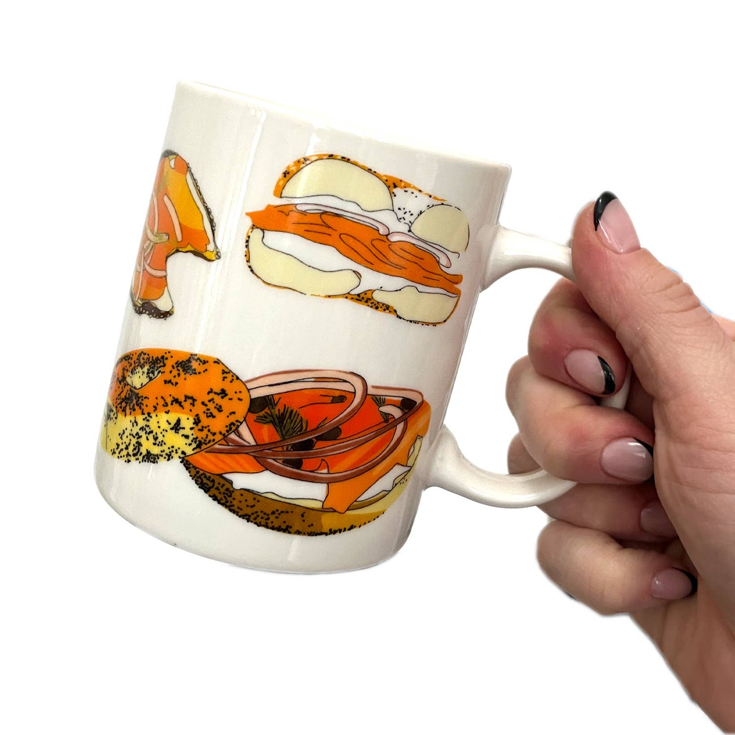Drawn Goods - Wholesale Coffee Mug - Lovely Bagels Galore Silly Mug1