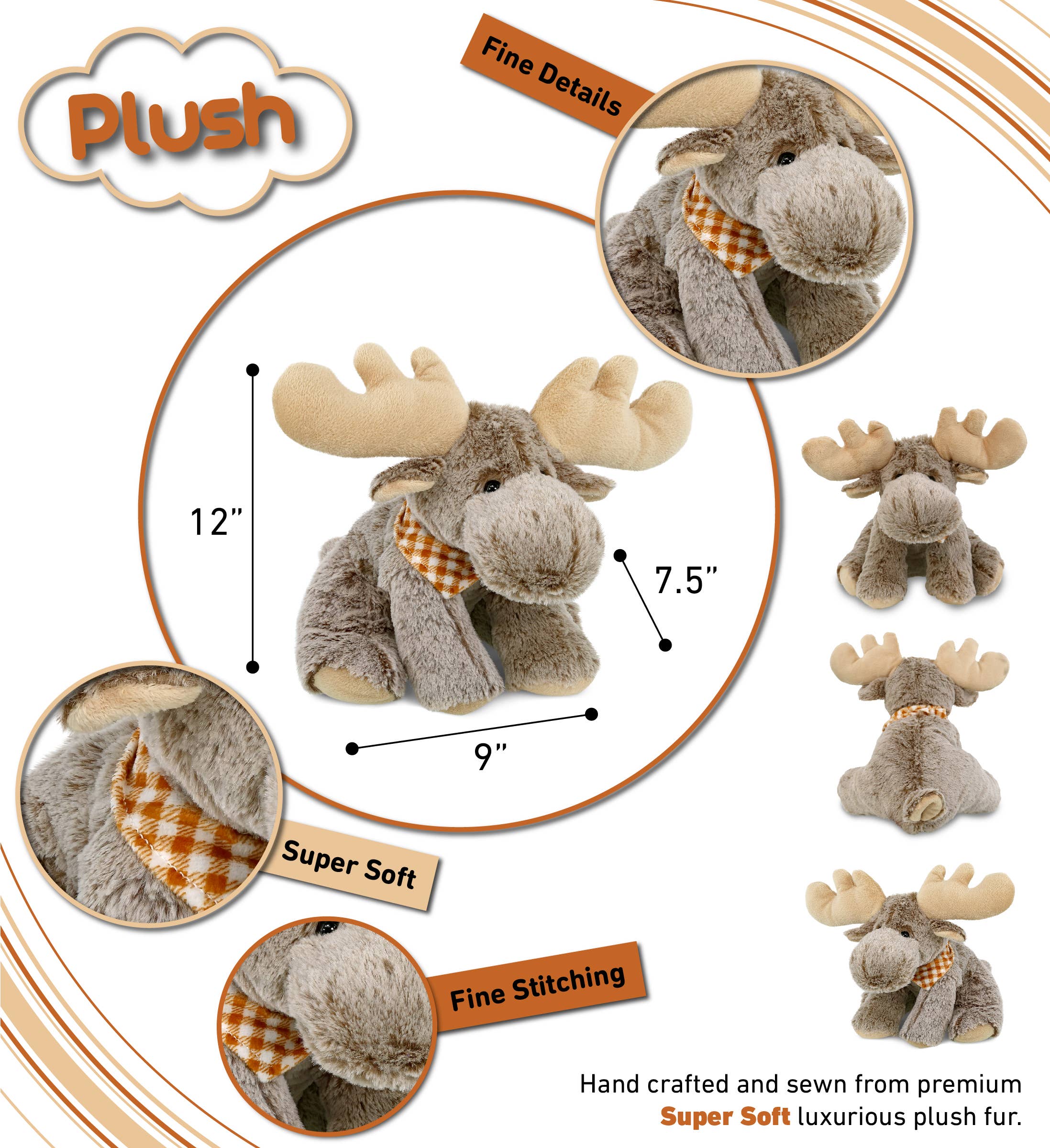 Cota Global - Wholesale Stuffed/Plush Toy - Kids & Baby - Super-Soft Plush - Floppy Moose2