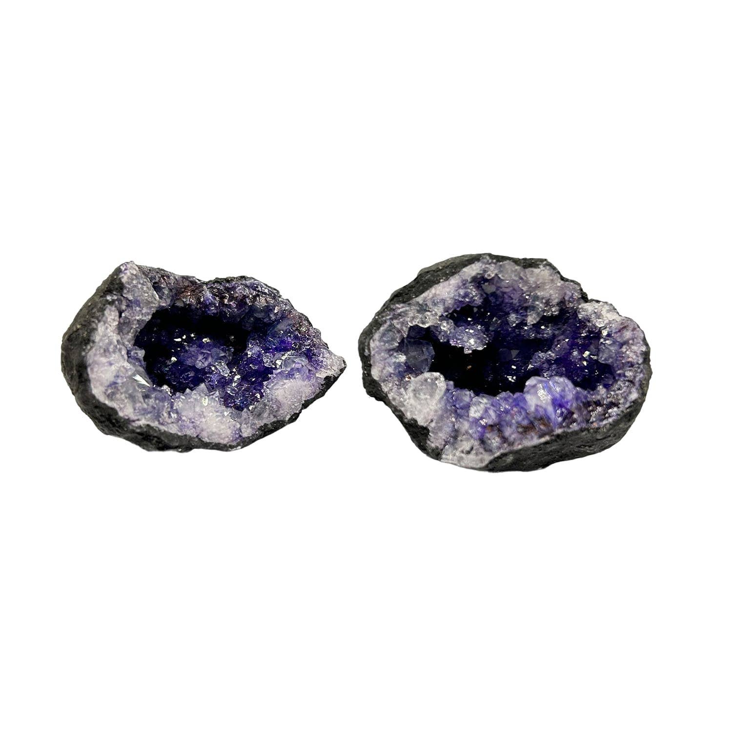 Etnico del Mondo - Wholesale Spiritual Stone/Crystal - Natural Geode Split-Purple Decorative Crystal #11